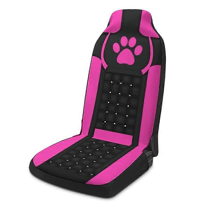 Car Universal Printed Seat Cover Pink Footprints