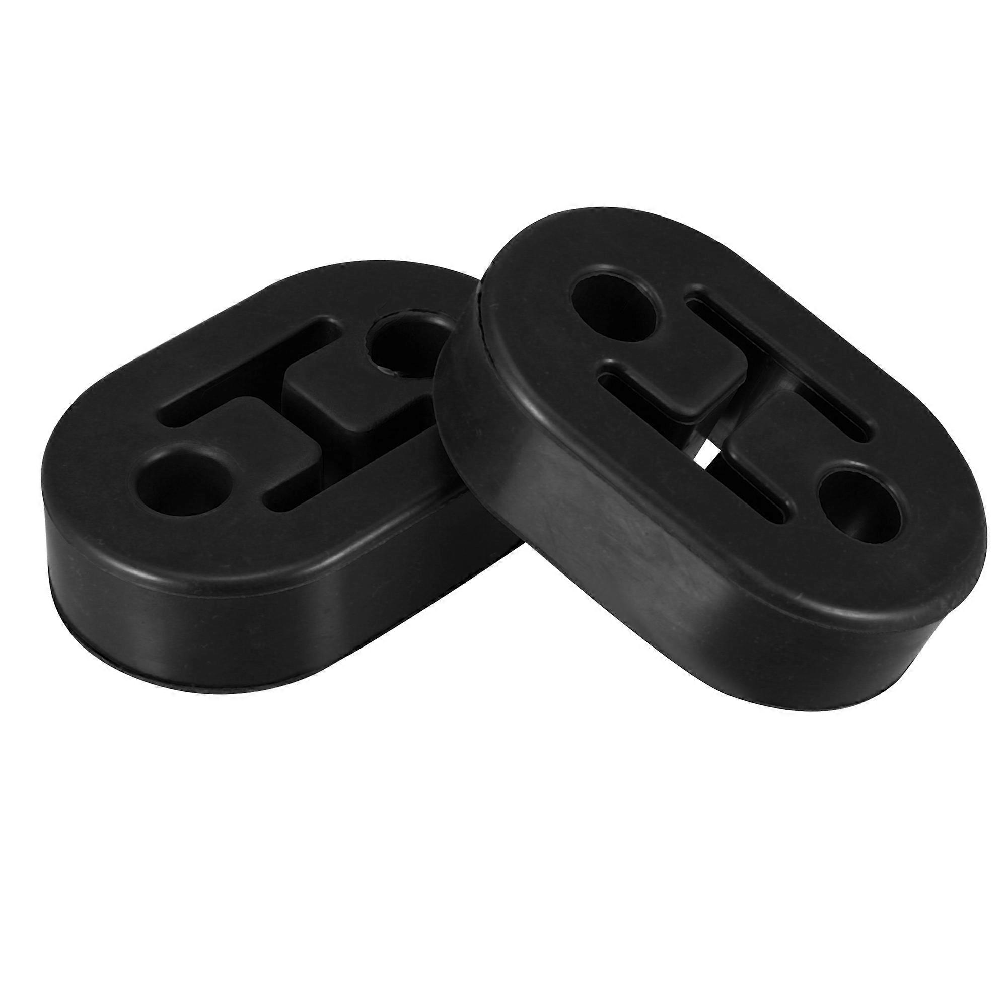 UXCELL Car Exhaust Hanger Rubber with 2 Hole 12mm Hole Size Muffler Bracket Mount Black (Set of 2)