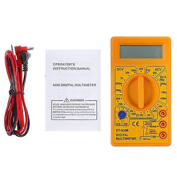 LCD Digital Multimeter AC DC 750V 1000V Digital Mini Multimeter probe For Voltmeter Ammeter Ohm Tester Meter