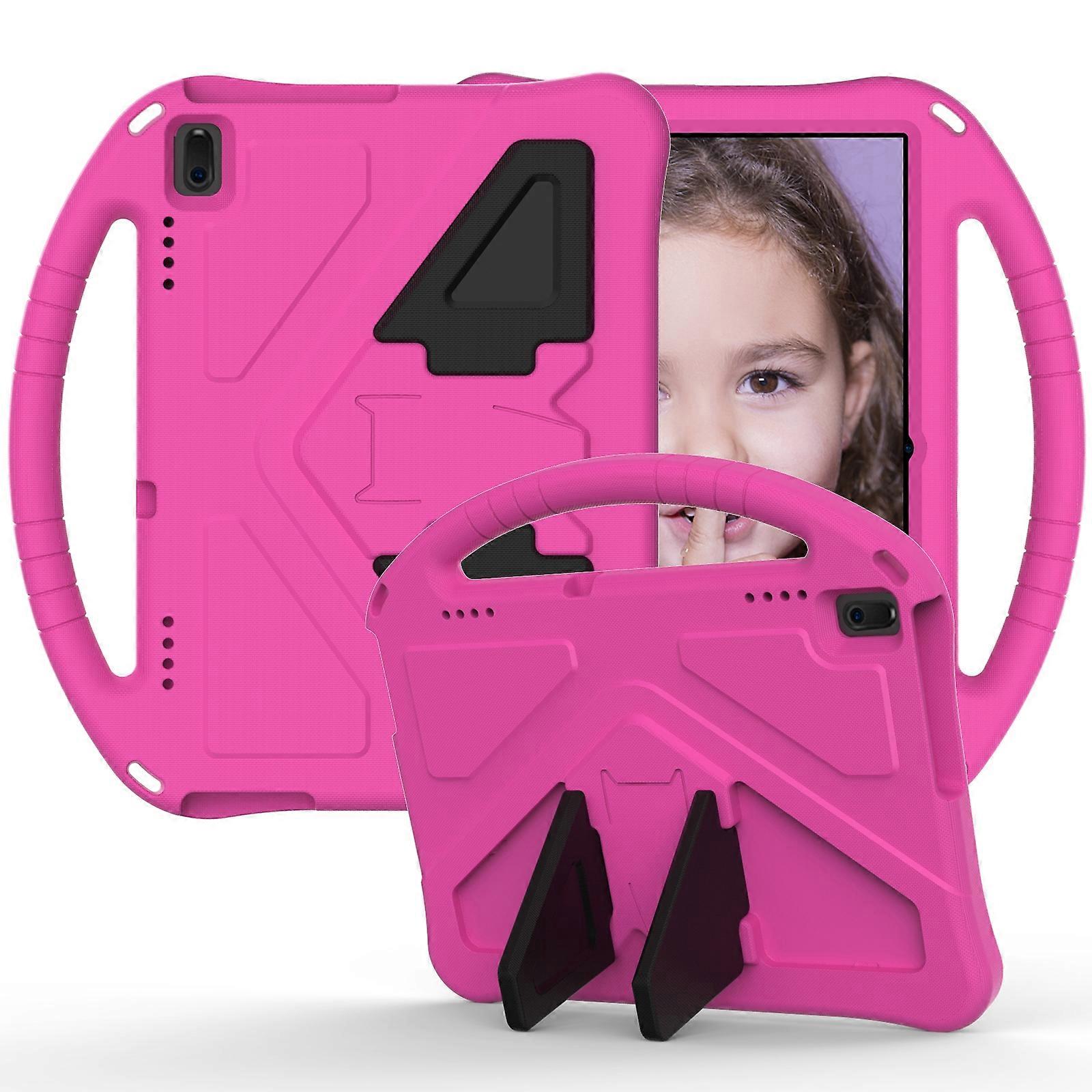 Tablet Case For Lenovo Tab E10 TB-X104F EVA Flat Anti Falling Protective Case Shell with Holder(RoseRed)