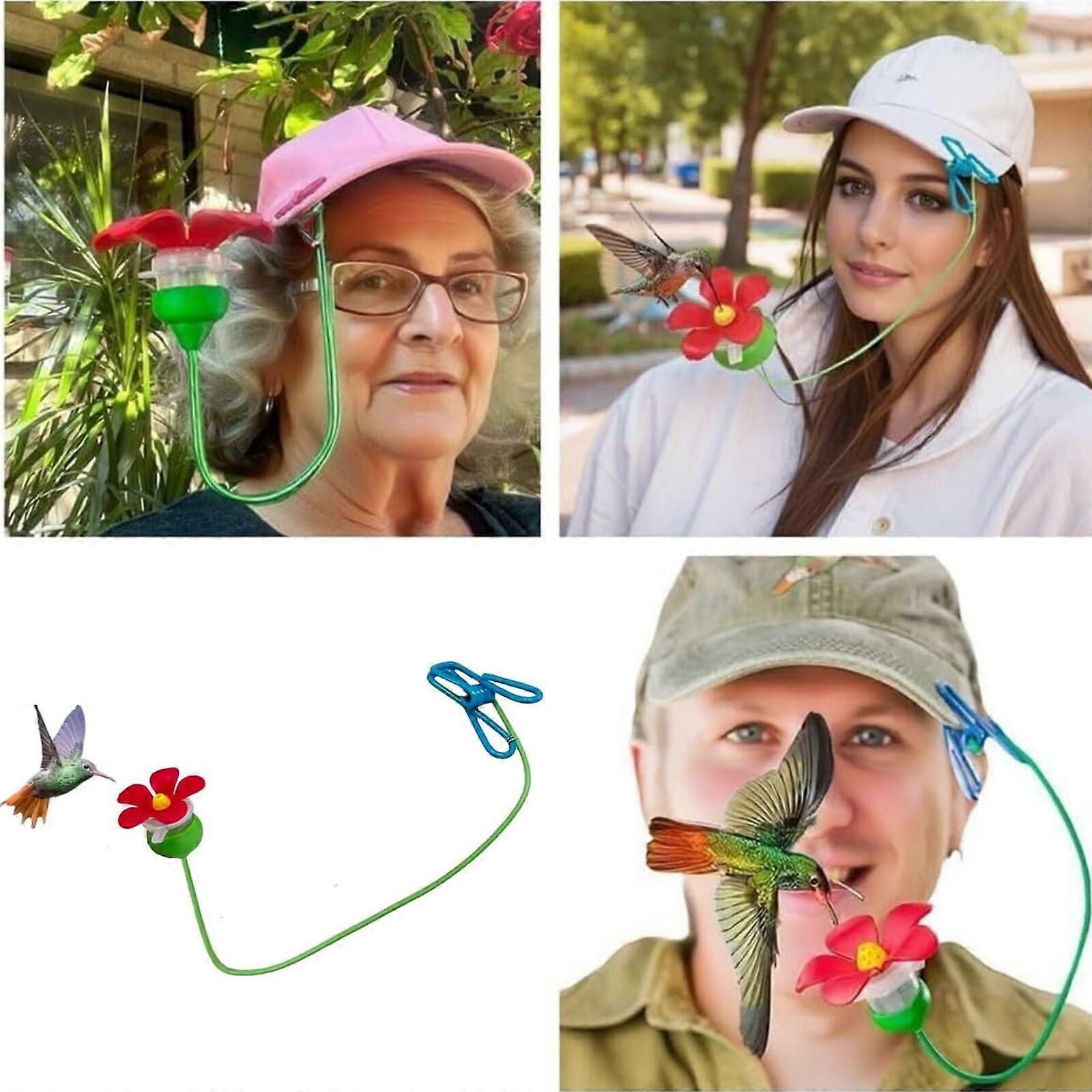 Hat Hummingbird Feeder Handheld Hummingbird Feeders With Clips & Red Berries,50% Offer