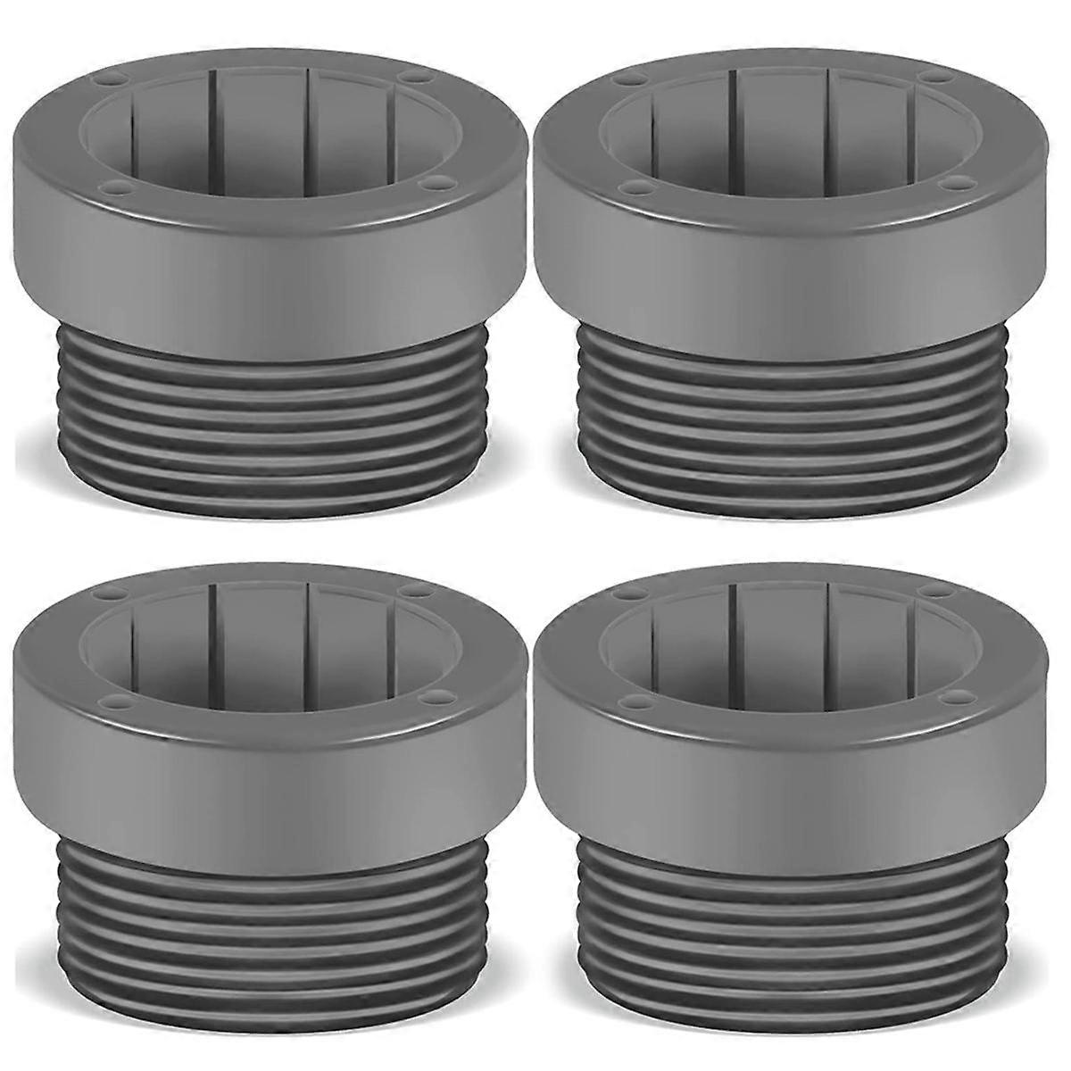 Pool Umbrella Stabilizer Adapter Threaded Adapter Set Umbrella Pole Stabilizer for Outdoor Deck Umbrella Insert Grey