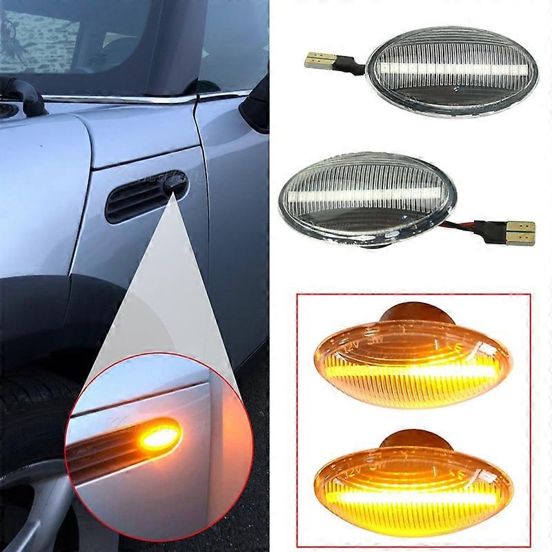 2Pcs Car Dynamic LED Side Repeater Indicator Light Flowing Side Marker ...