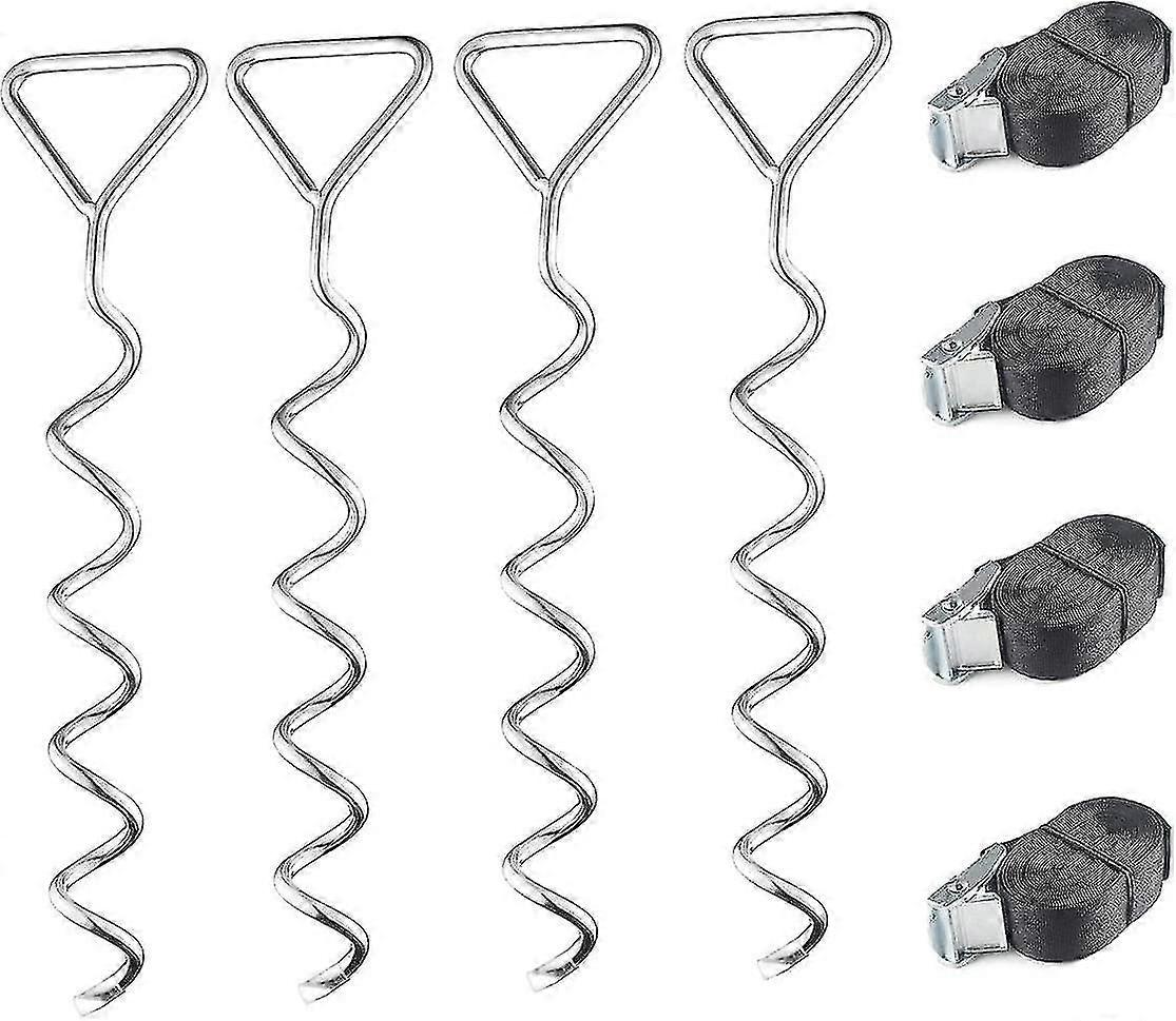 Trampoline Anchor Kit with 4 Hooks and Straps