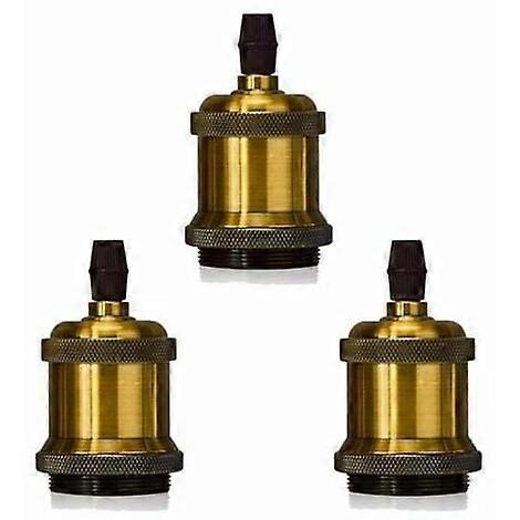 Set of 3 Edison Socket E27 Spiral DIY Retro Vintage Lamp Adapters for Pendant Lights