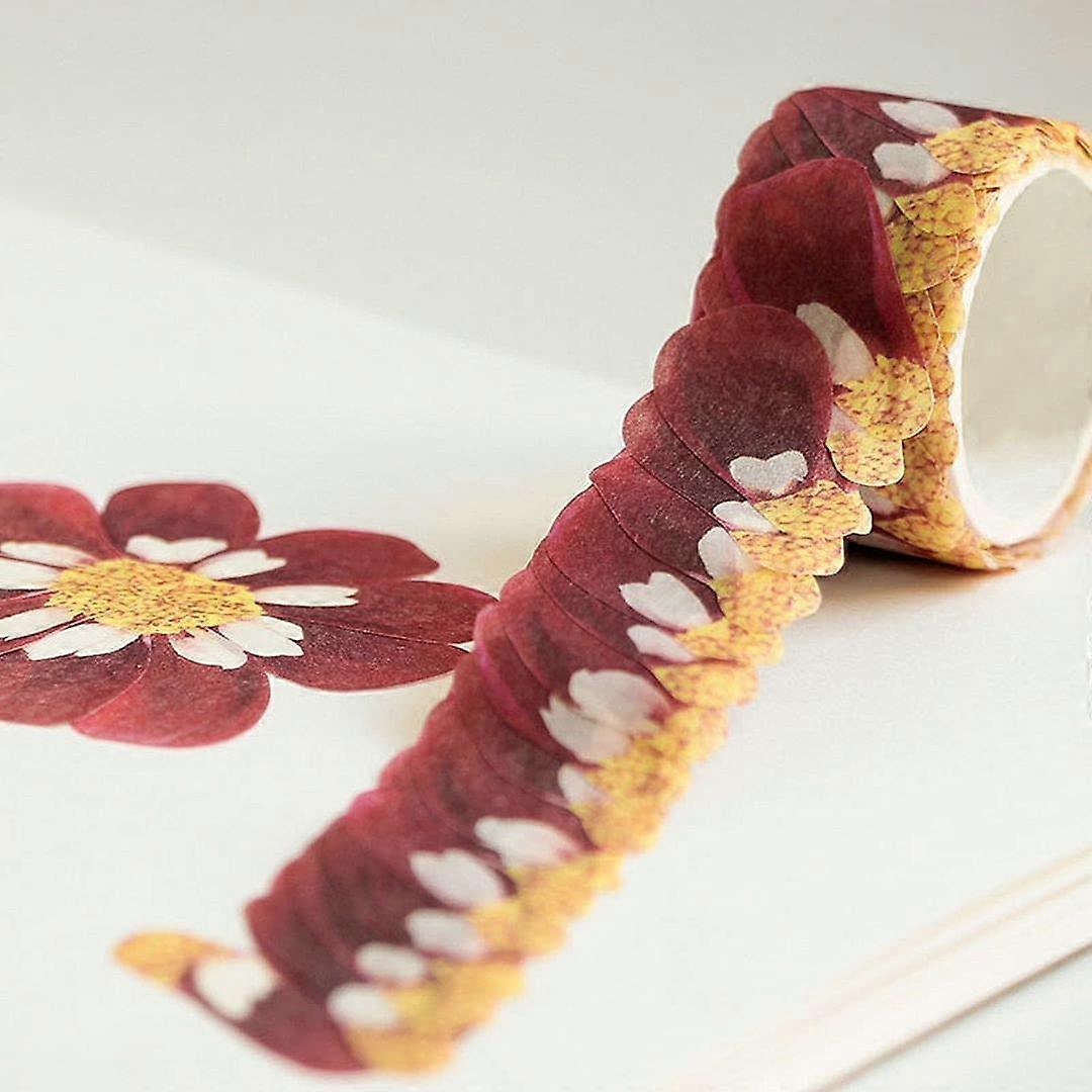 200 Pieces 0.7 Inch Petal Adhesive Tape Sticker Self Adhesive Label Decoration Decor Removable Hand Account Collage Decal Color-Coding Labels for Birt