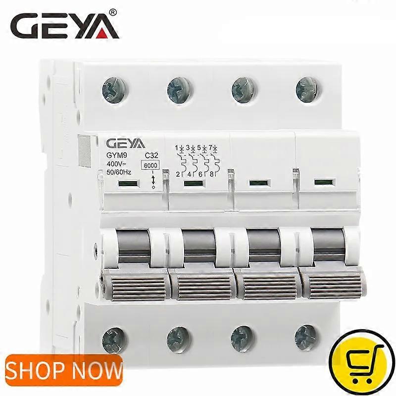 GEYA GYM9 4P MCB 6A-63A 6KA Breaking Capacity MCB Din Rail Mini Circuit Breaker 6A-63A AC Type Factory Direct Manufacturer