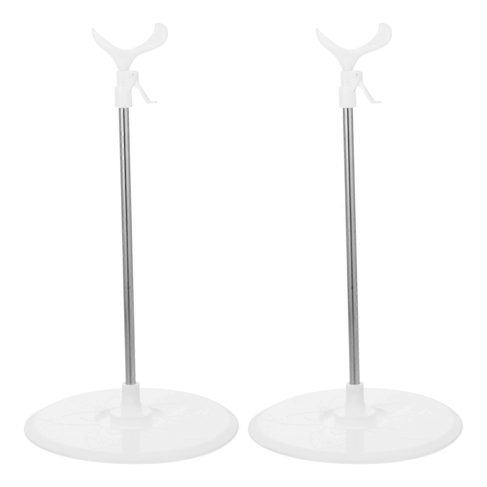 2pcs Doll Supports Little Figure Display Stands Adjustable Height Doll Stands for Shop