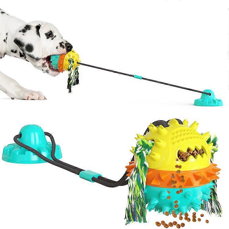 Interactive Tug Of War Dog Chew Toy With Squeaky Ball & Food Distribution
