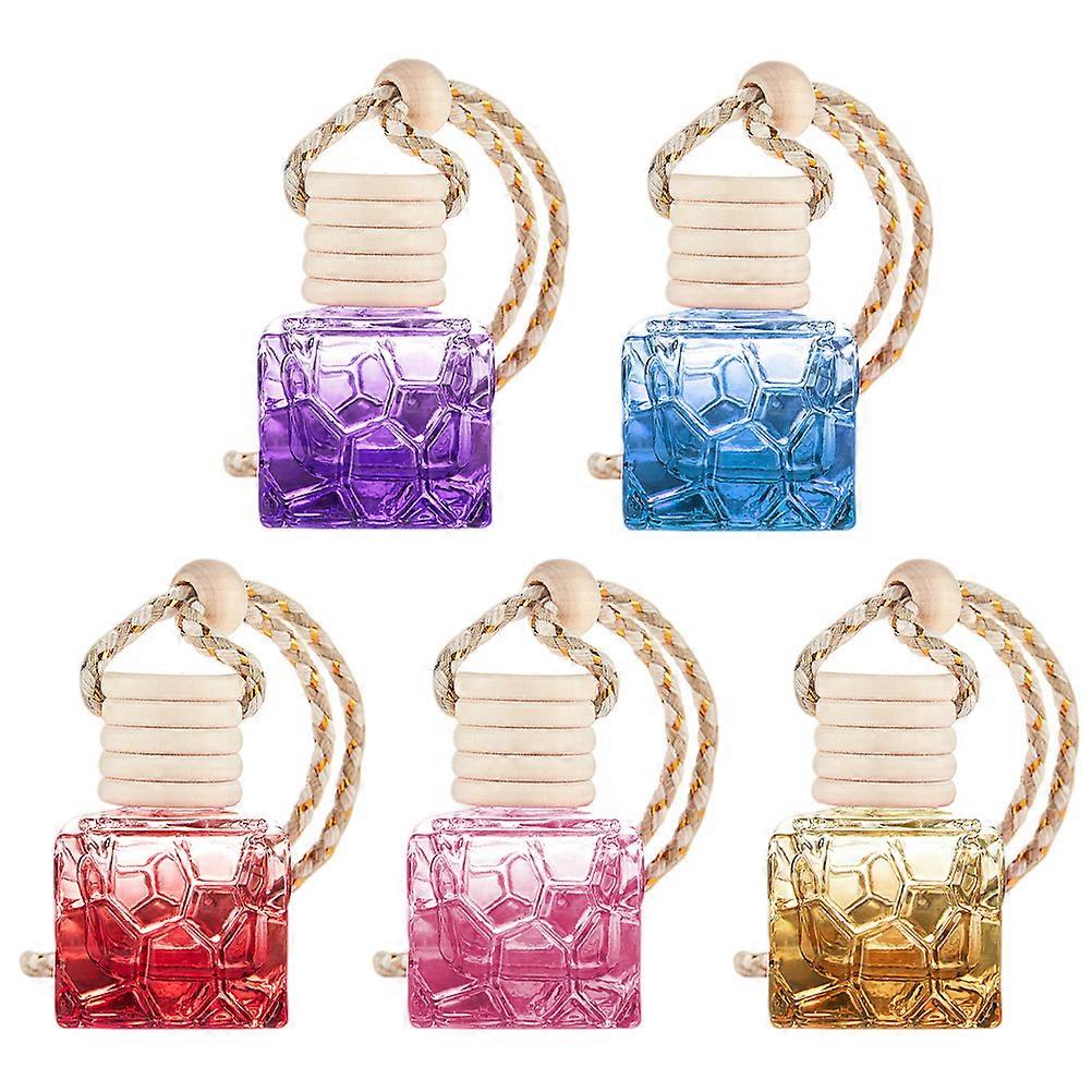 5 Pcs Glass Essential Oil Diffuser Empty Perfume Bottle Empty Car Diffuser Bottles Empty Car Perfume Bottle