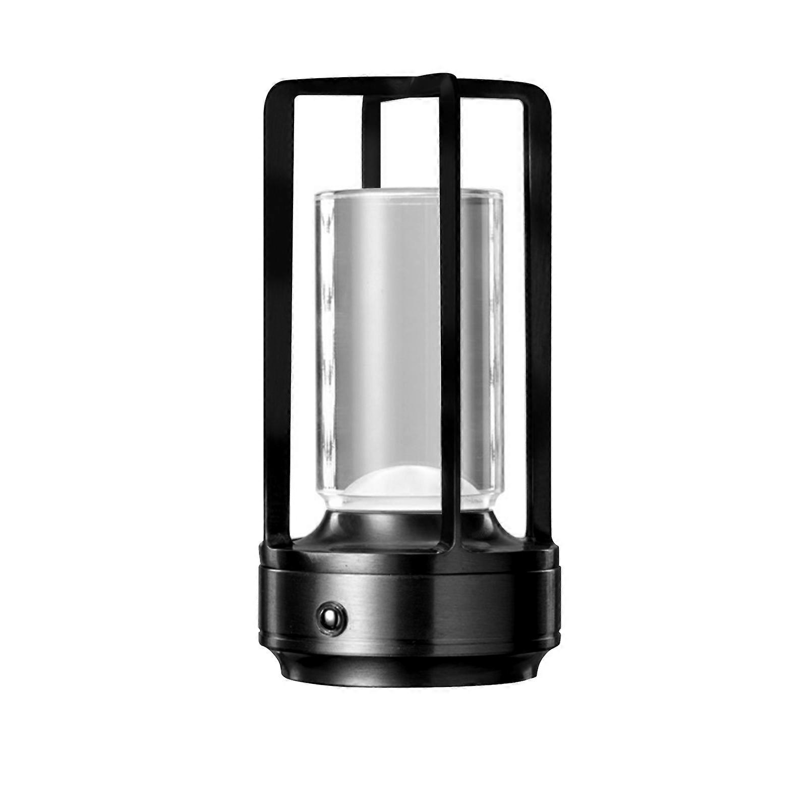 Lampe de table LED en métal cristal rechargeable dimmable tactile veilleuse portable