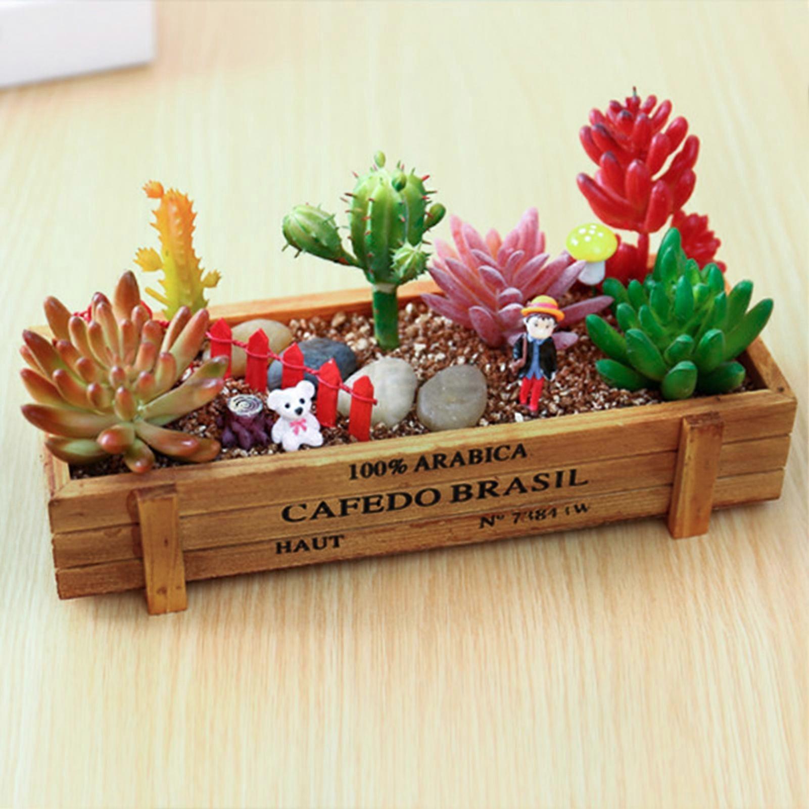 Rectangle Wooden Planter Box Garden Yard Flower Succulent
