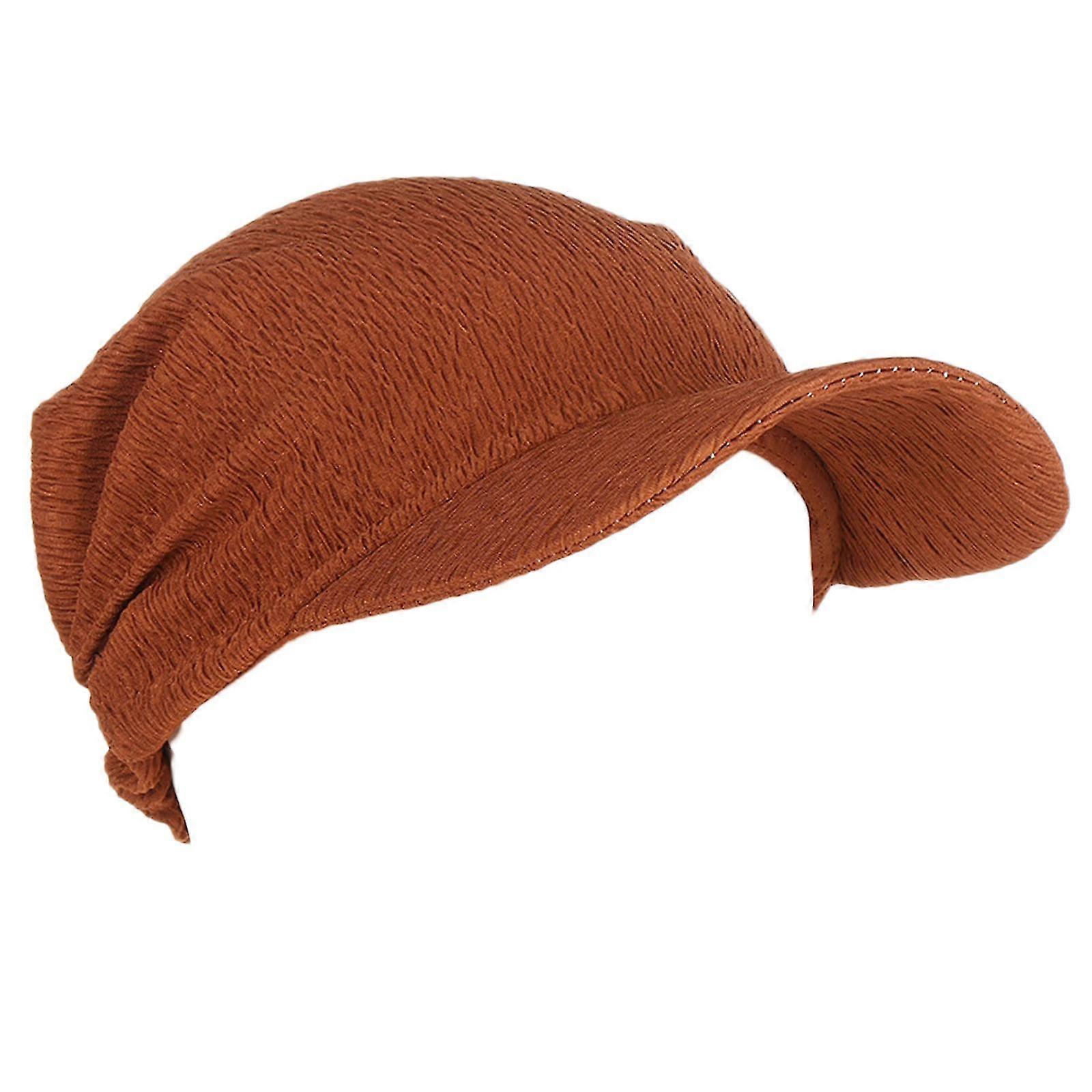 Summer For Head Wrap Visor For Sun Hat Sunscreen Turban Cap Solid Color Bandana