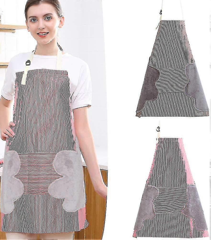 2pcs Adjustable Waterproof Apron With Large Pocket High Quality