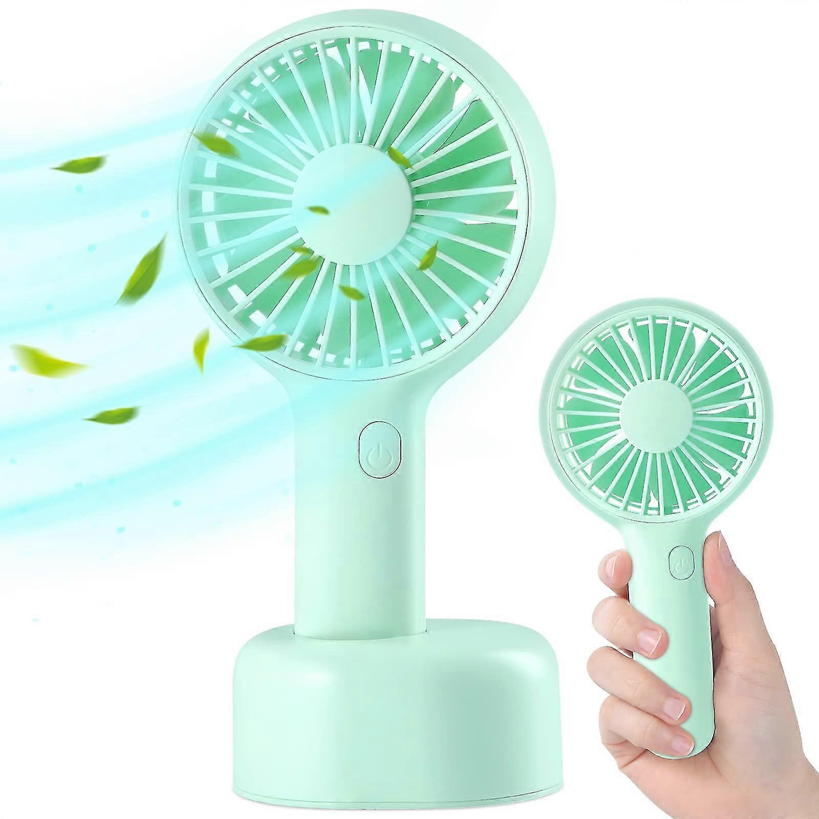 Portable Fan Mini Handheld Desk Battery Operated Small Personal 3 Level Speed Adjustable Rechargeable