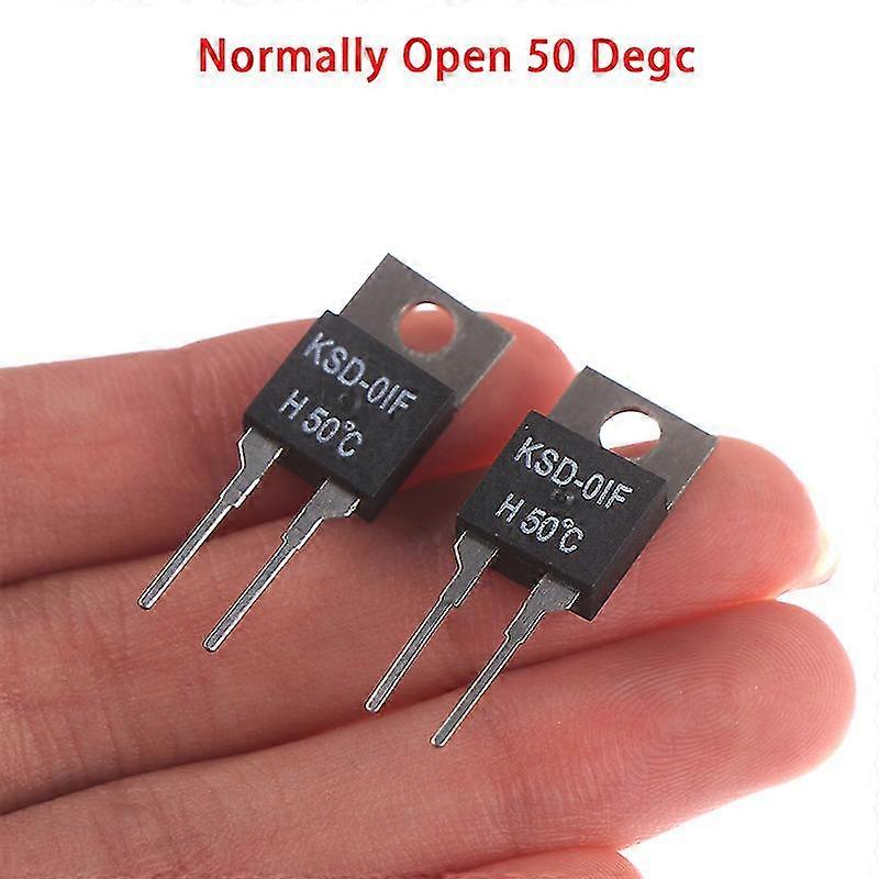 2pcs Normally Open Thermal Switch Temperature Sensor Thermostat Ksd-01f 50 Degc Shytmv