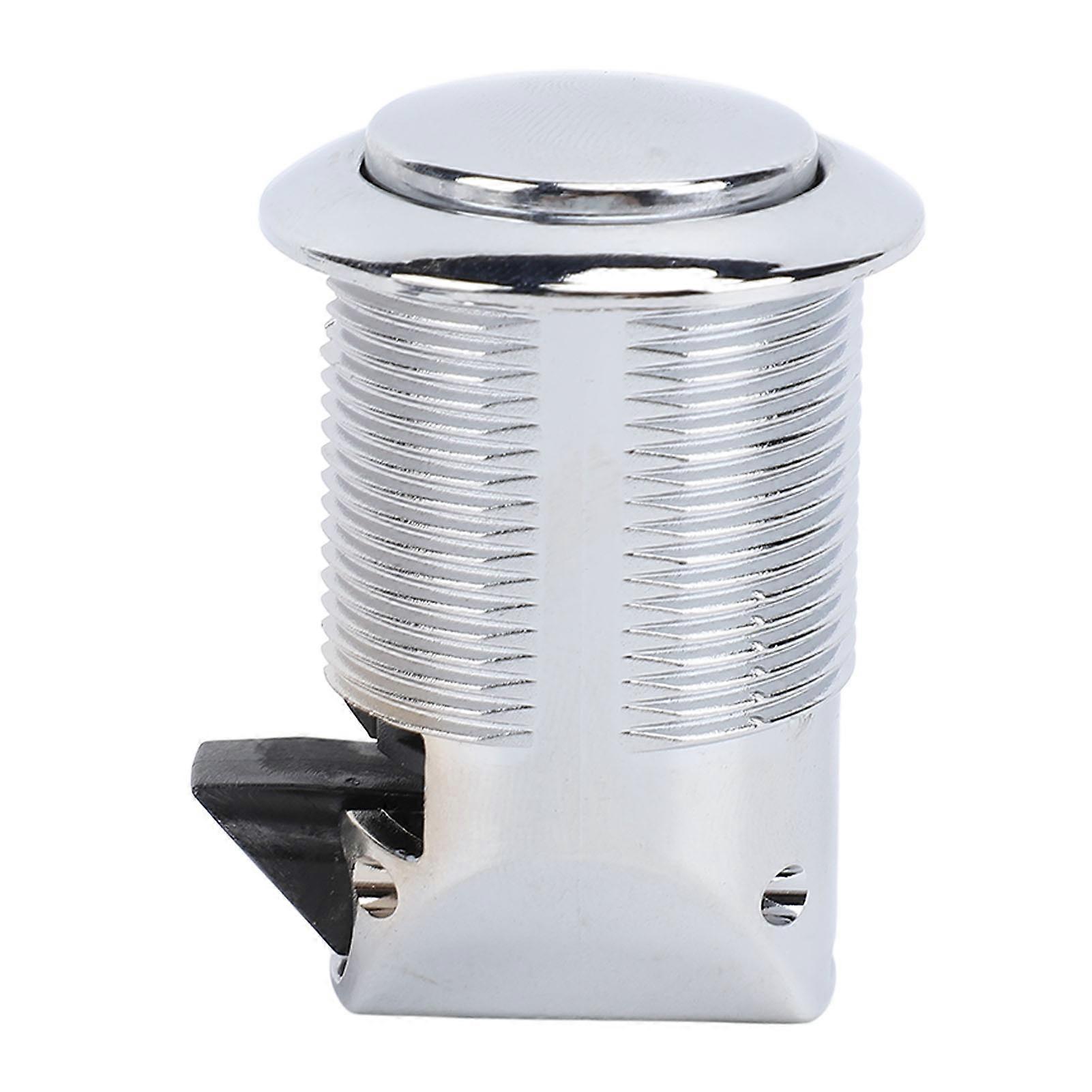 Push Button Latch Embedded Type Enhanced Security Keyless Cabinet Lock for RVs Yachts Motorhomes Caravans Chrome 