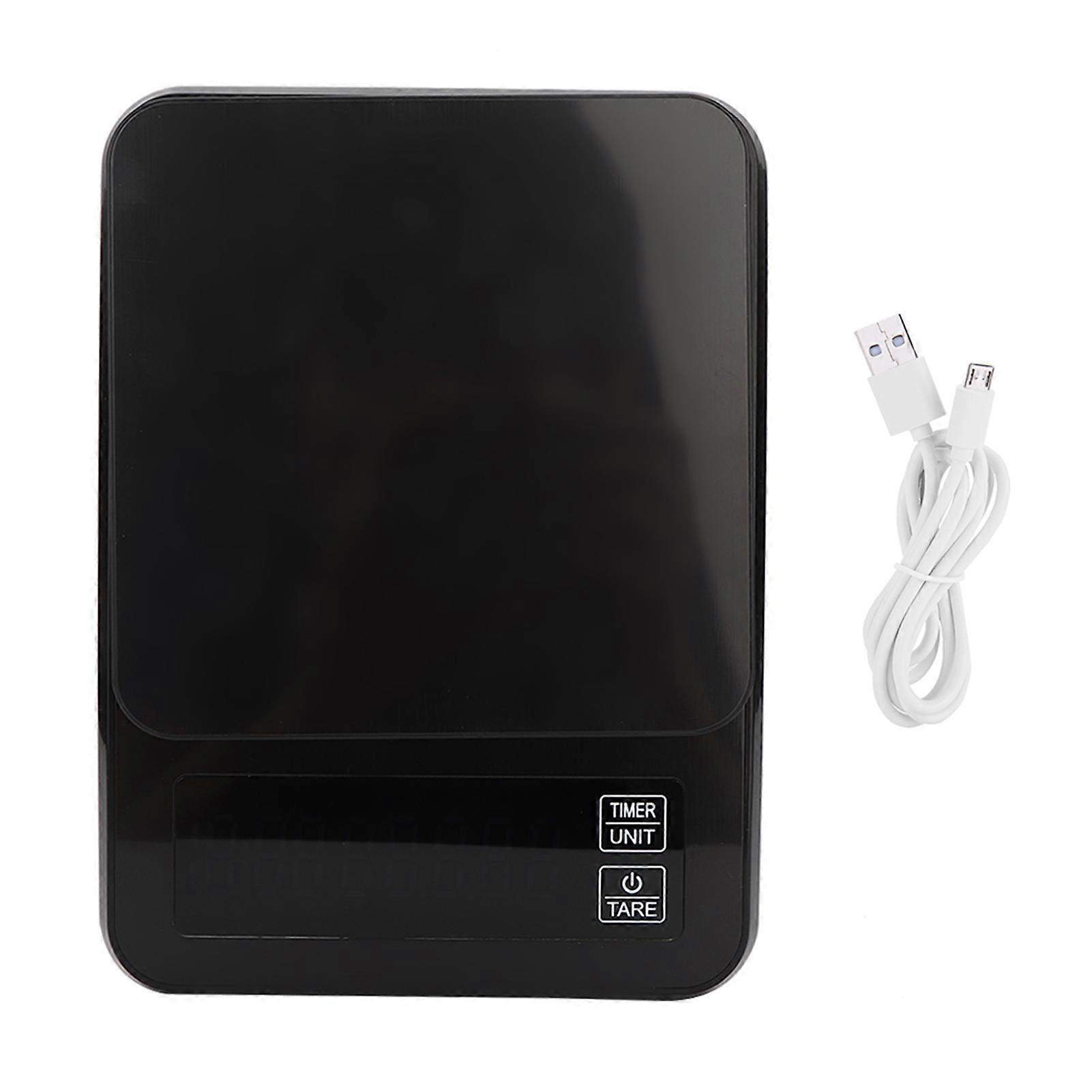 5kg/0.1g High Precision LCD Digital Coffee Weighing Scale Electronic Kitchen Scale with Timing Function5kg/0.1g