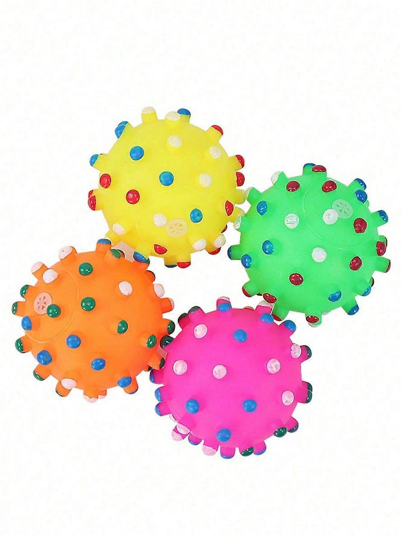 1pc Random Plush Sound Effect Pet Toy, Thick Rubber Chew Ball