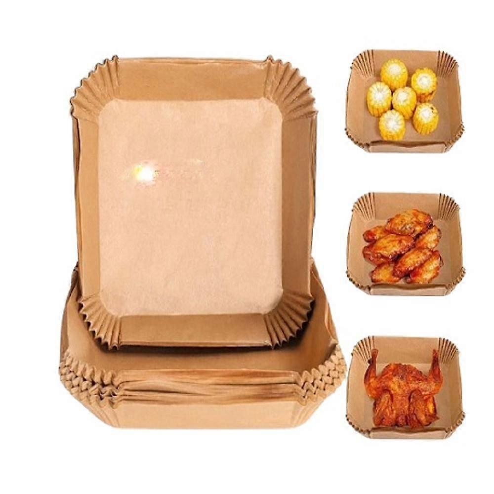 スクエアエアフライヤーペーパーシリコンオイルペーパーオーブンベーキングペーパートレイオイル吸収紙使い捨てフライヤーペーパー