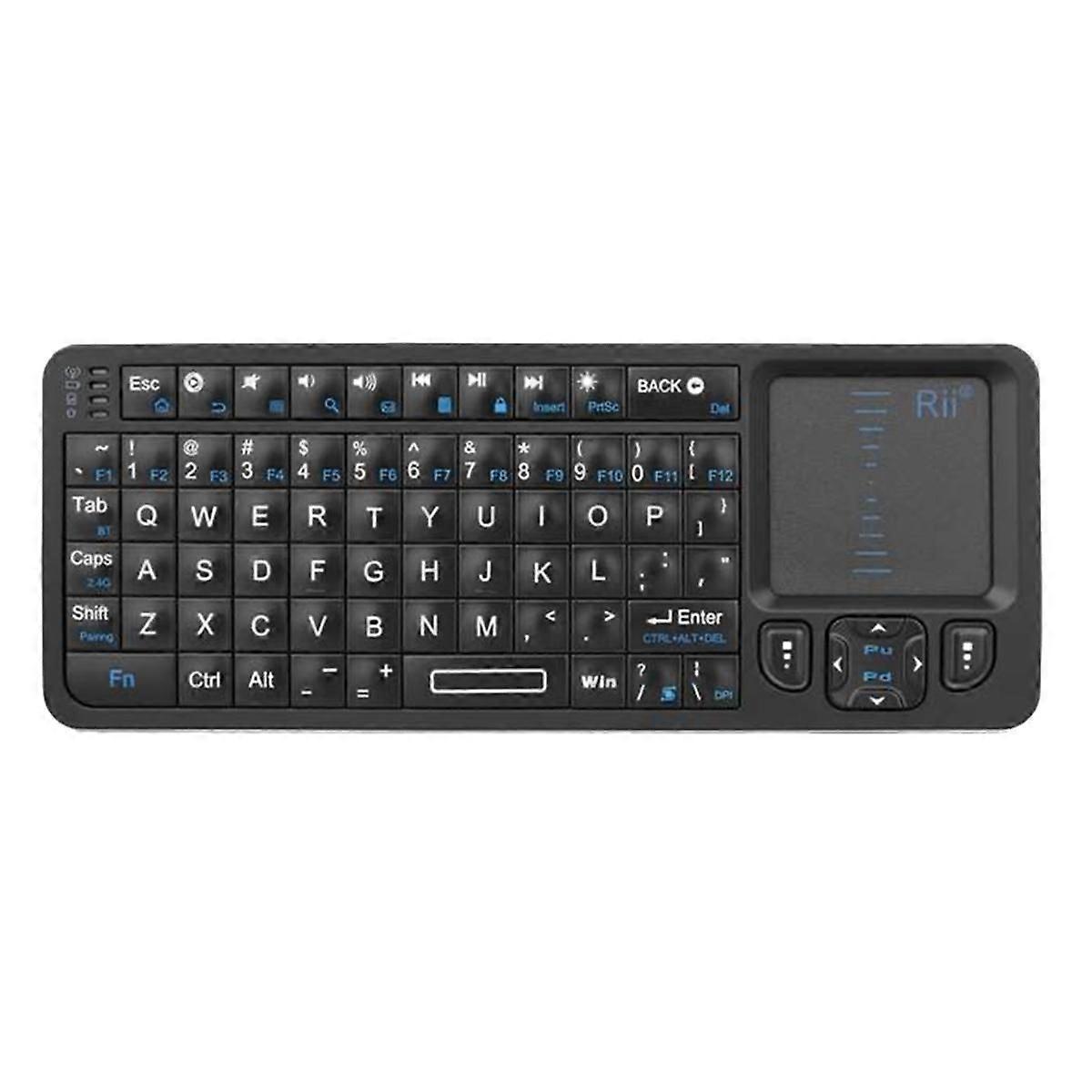 Mini Bluetooth Keyboard, Backlit Wireless Keyboard with IR Learning,2.4G Portable Keyboard with Tou