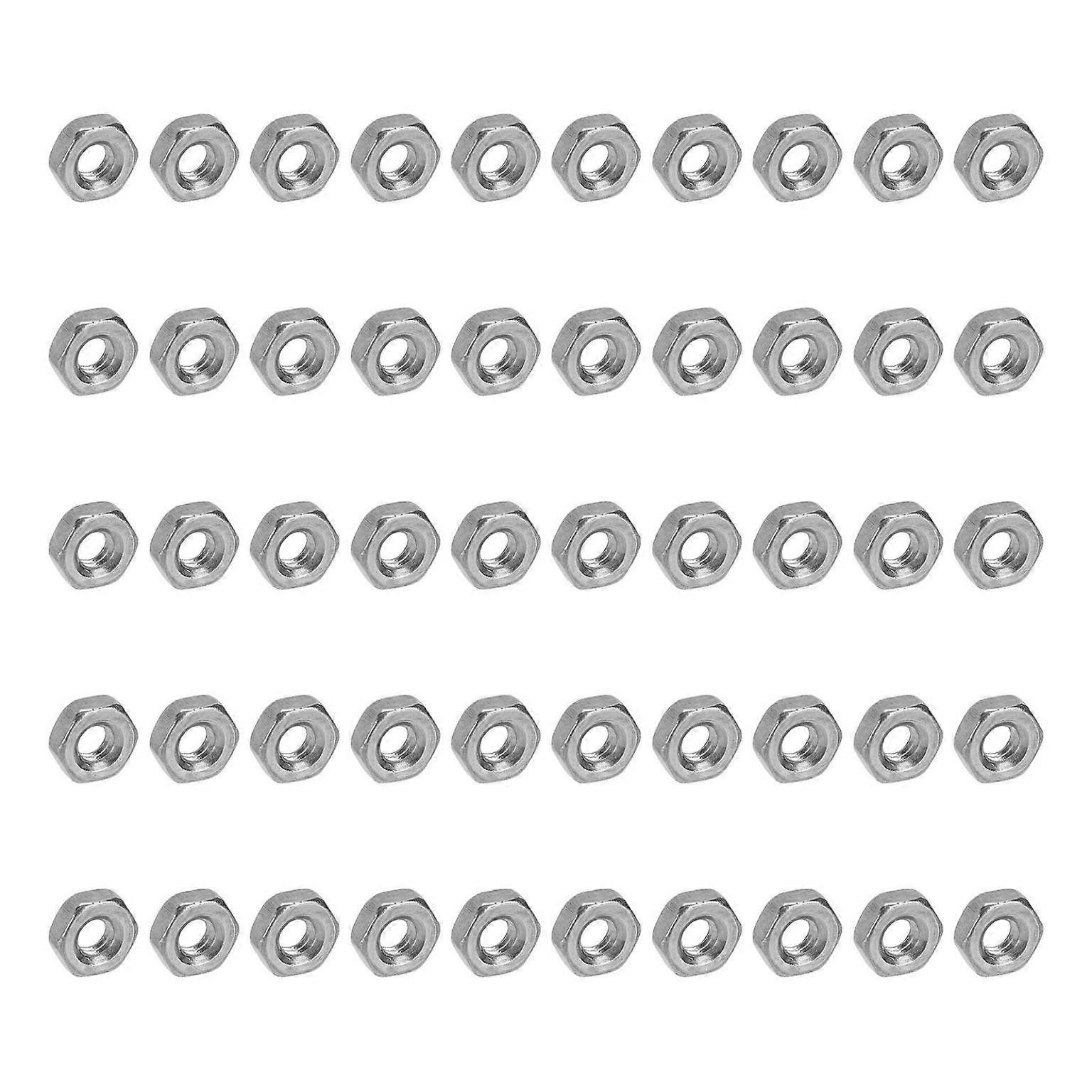 thread nuts 50Pcs Hex Nuts A2-70 Stainless Steel Thread Nut Assortment Kit for