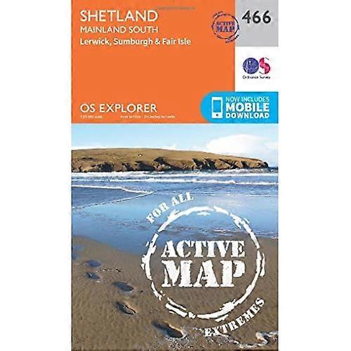 OS Explorer Map Active (466) Shetland - Mainland South (OS Explorer Active Map)