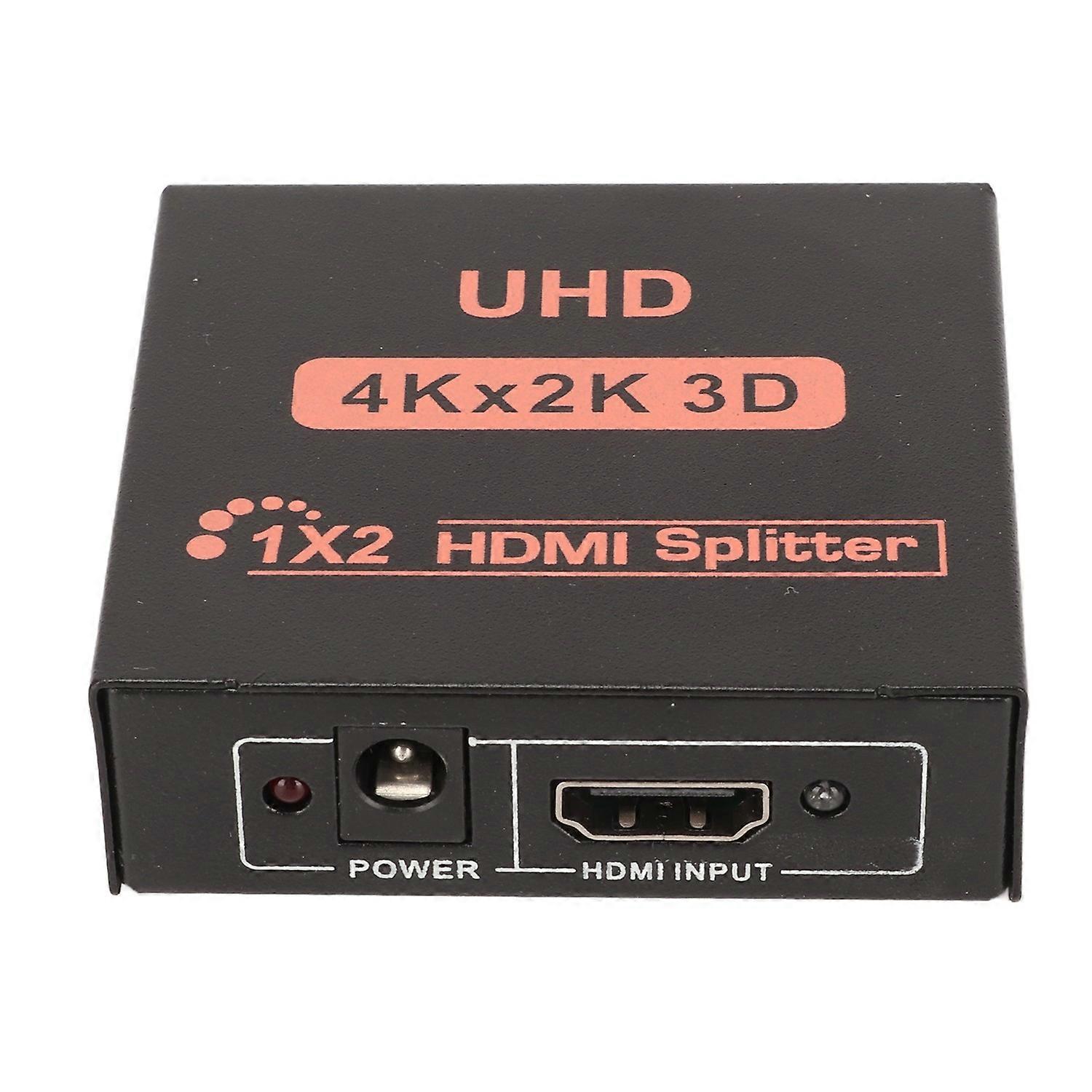 HD Multimedia Interface Splitter 1 in 2 Out 4K Support 3D FHD 1080P HDCP1.2 Duplicate Mirror Screen