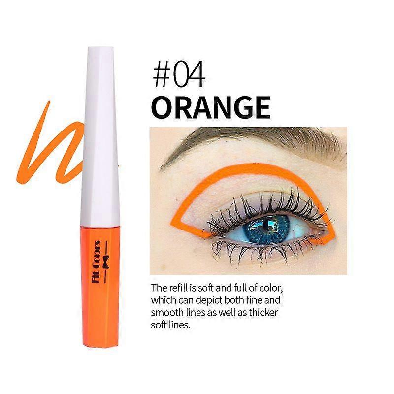 8 couleurs Néon Liquid Eyeliner, Uv Glow Matte Liquid Eyeliner Set Longue durée, imperméable à l’eau Smudgeproof Colorful Eyeliner Pen