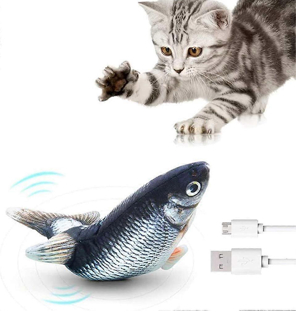 Electric fish toy, mobile cat kicker, floppy fish for small dogs, wiggling fish, catnip toy, sport kitten toy
