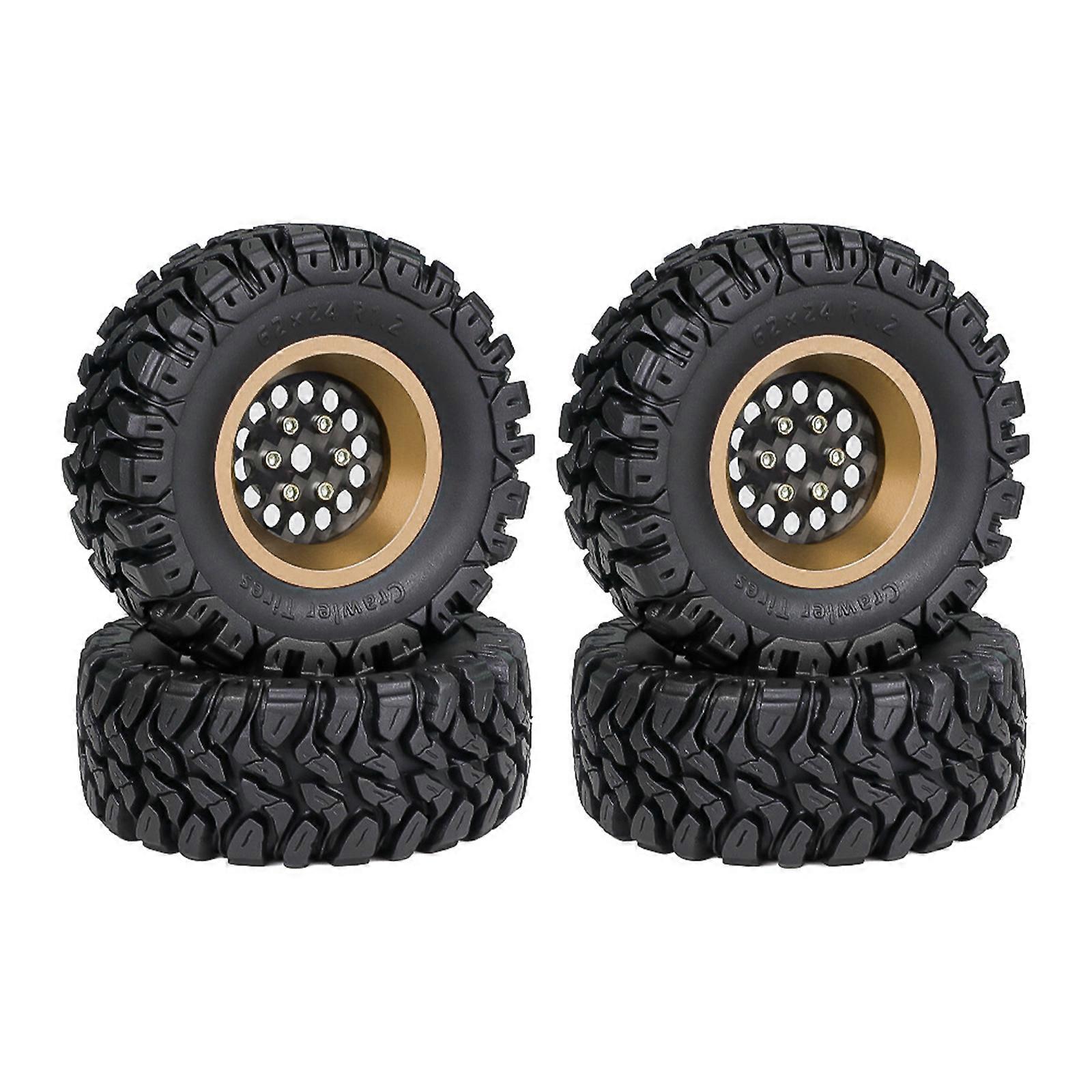 A Set of Wheel Tires Rubber Remote Control Car for Remote Control Parts for Remote Control Crawlers Mud Terrain Tires