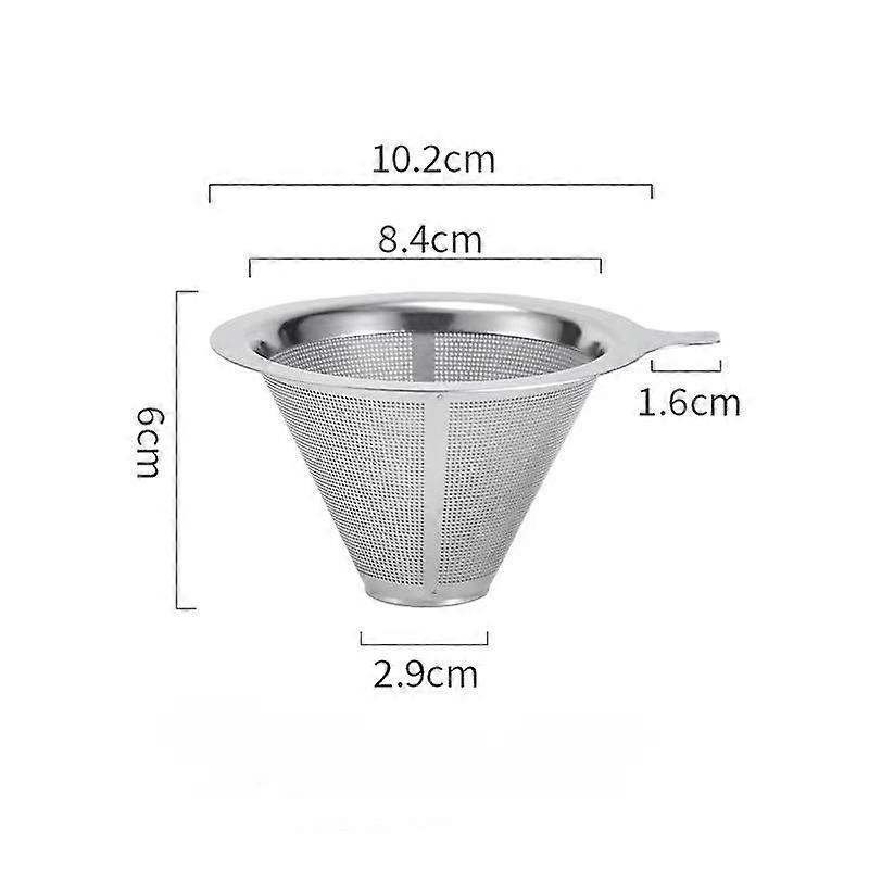 Reusable Coffee Filter Holder Double Layer Stainless Steel Coffee Tea Strainer Coffee Accessories Coffee Making Tool
