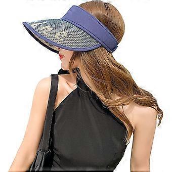 Women Large Brim Hats Summer Sun Beach Cap Golf Cap Foldable Hat UV Protection