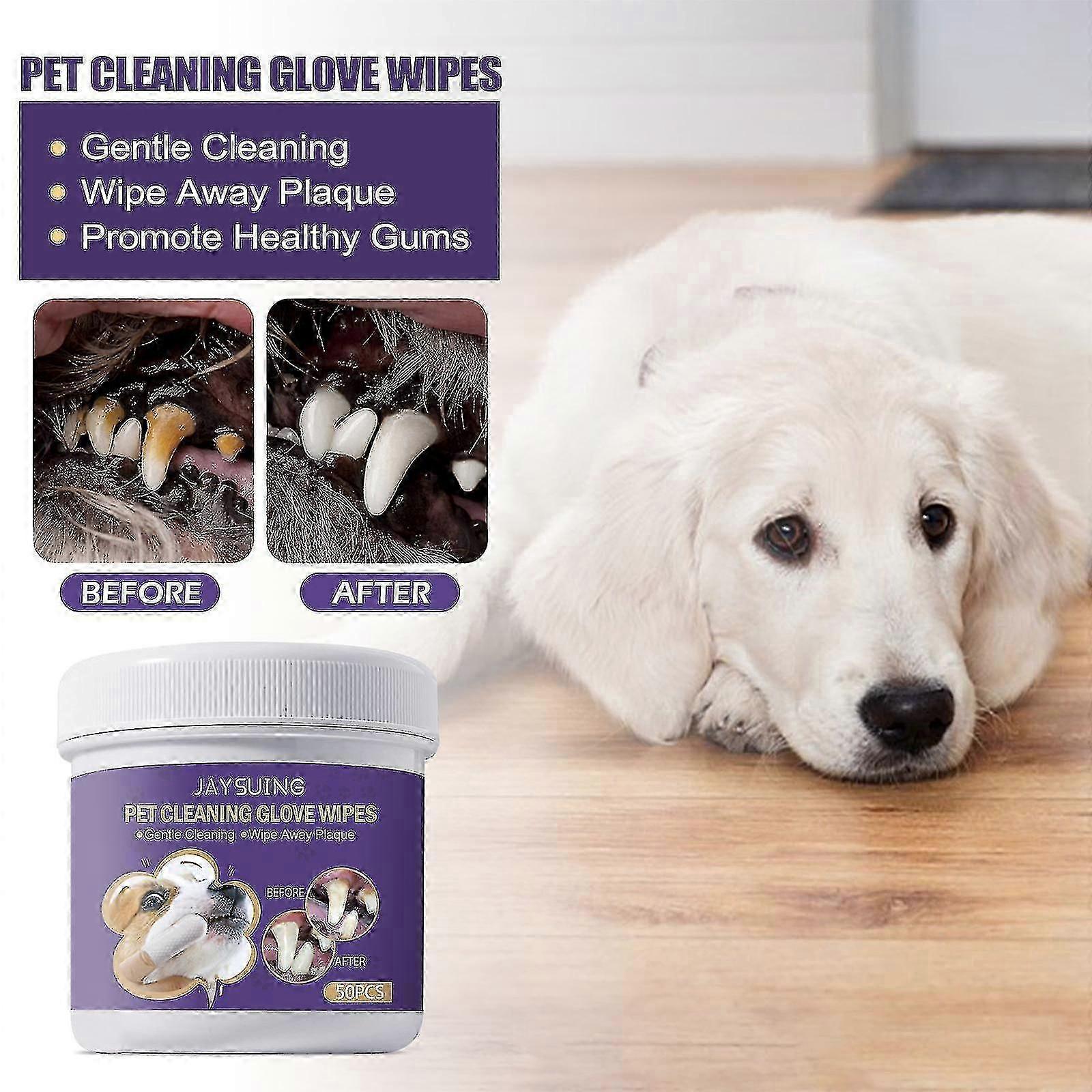Jaysuing Evcil Hayvan Temizleme Eldiveni Mendilleri Evcil Hayvan Diş Eti Bakımı Nazik Temizleme Diş Tartar Kokusu BF |