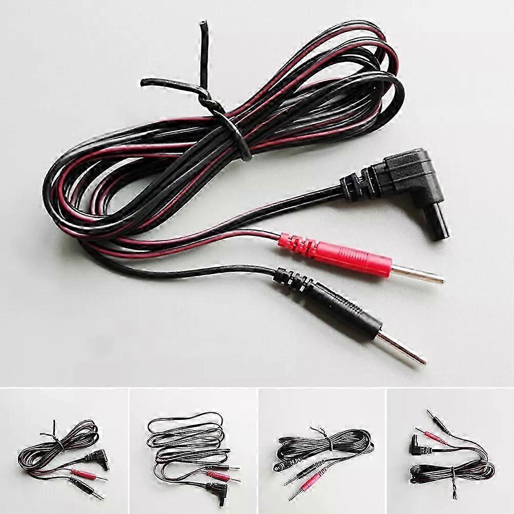 2 Set Electrode Wire Leads Cables Replacement For Tens Machine Fit for 2.0mm Pin