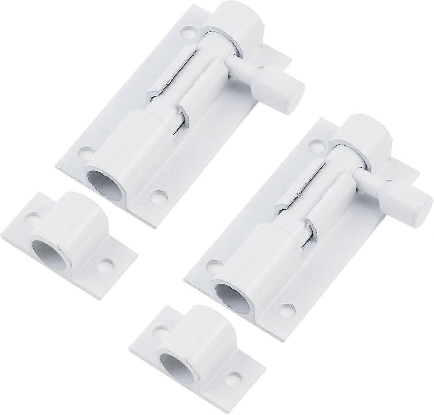 unique 2-inch Slide Bolt Latch White Slide Locks for Inside Door Barrel Bolt Latch