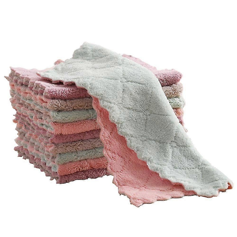10 Packs Kitchen Towels Double Sided Reusable
