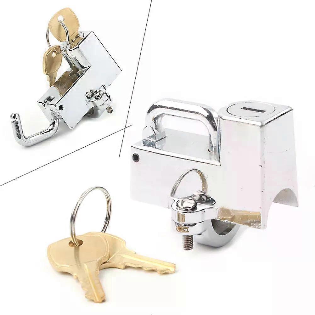 Motorcycle Helmet Lock Key Set Chrome for Harley Davidson Bridge Motorcycle Crusier Chopper Custom Bike with 7/8" - 1 1/