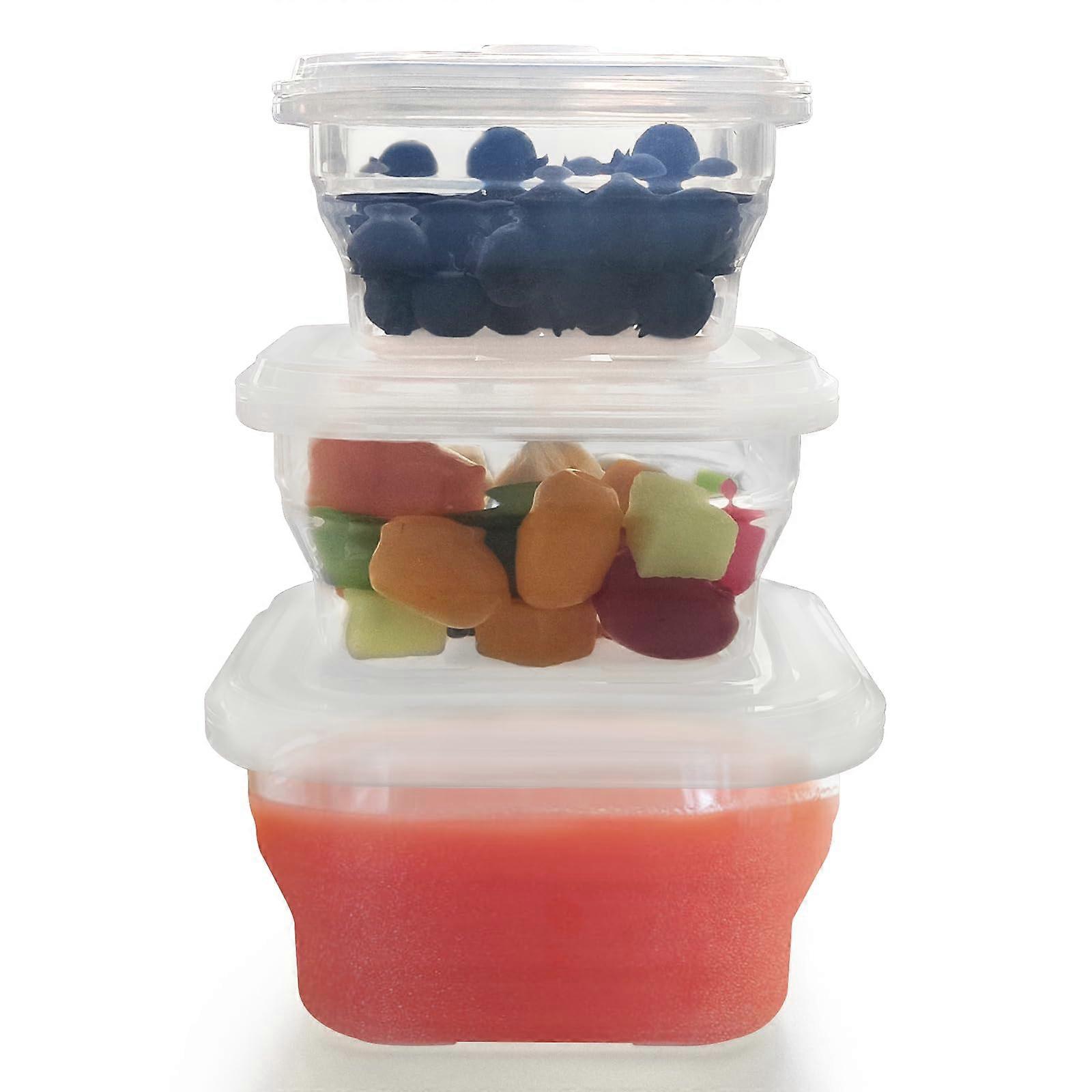 Collapsible Silicone Food Containers 3 Piece Set 12 Oz Lunch Boxes Multi-Pack for Meal Prep and Storage