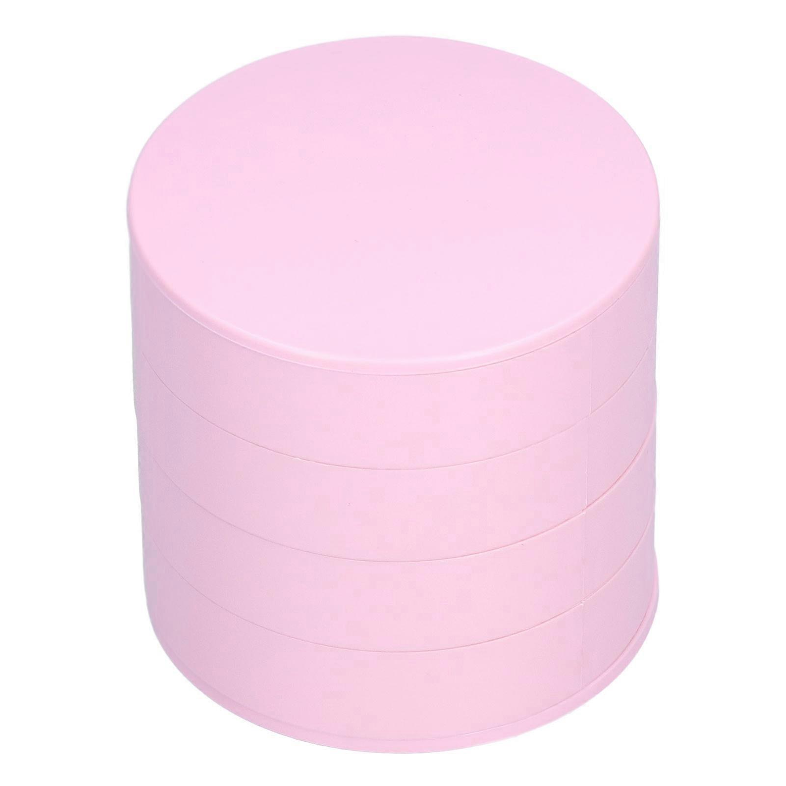 Multi-Layer Jewelry Box Rotating Dustproof Storage Organizer with Compartments for Necklaces and Earrings