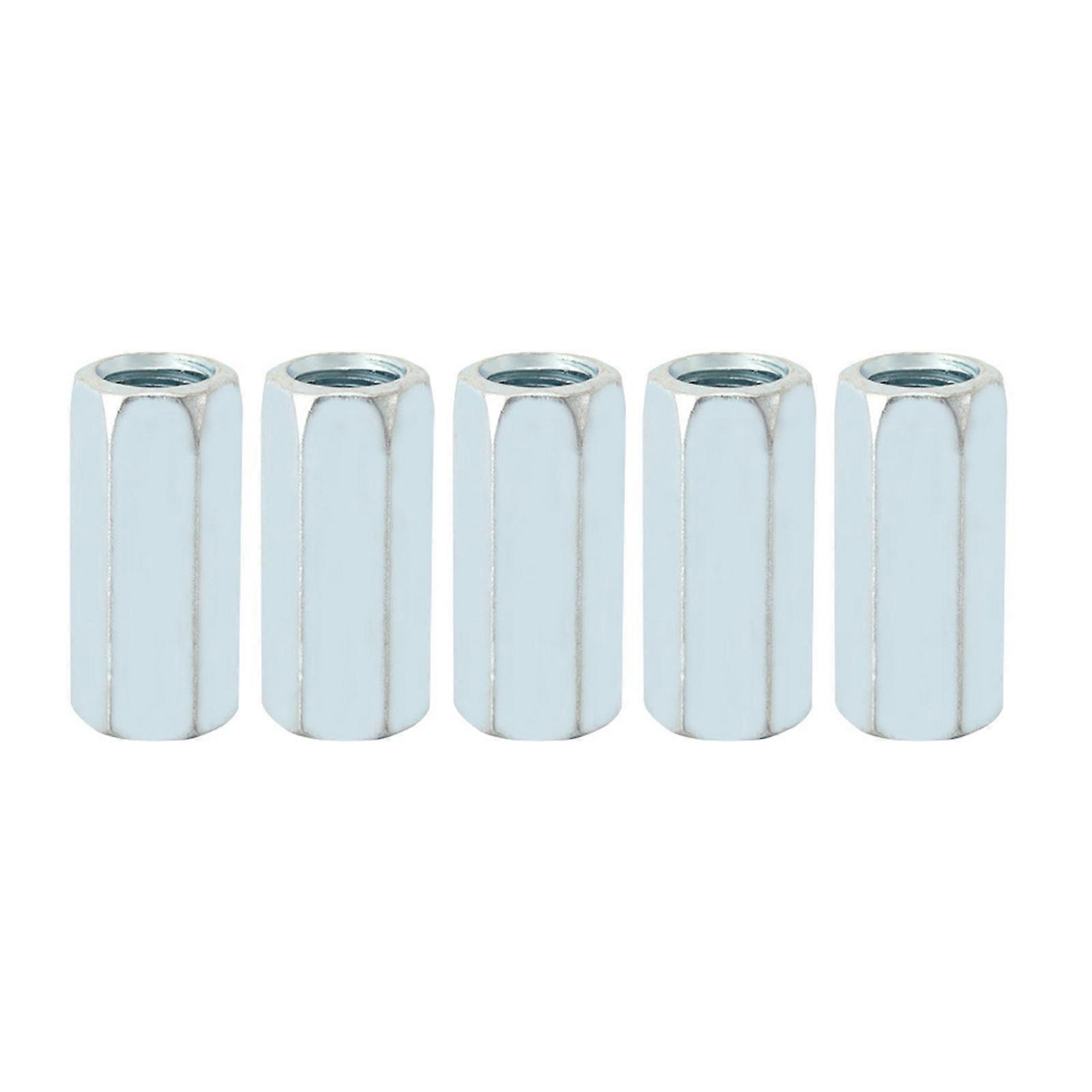 5pcs M12*40 Long Rod Nut Hex Hexagonal Sleeve Nut Standoff Threaded Fasteners (17mm)