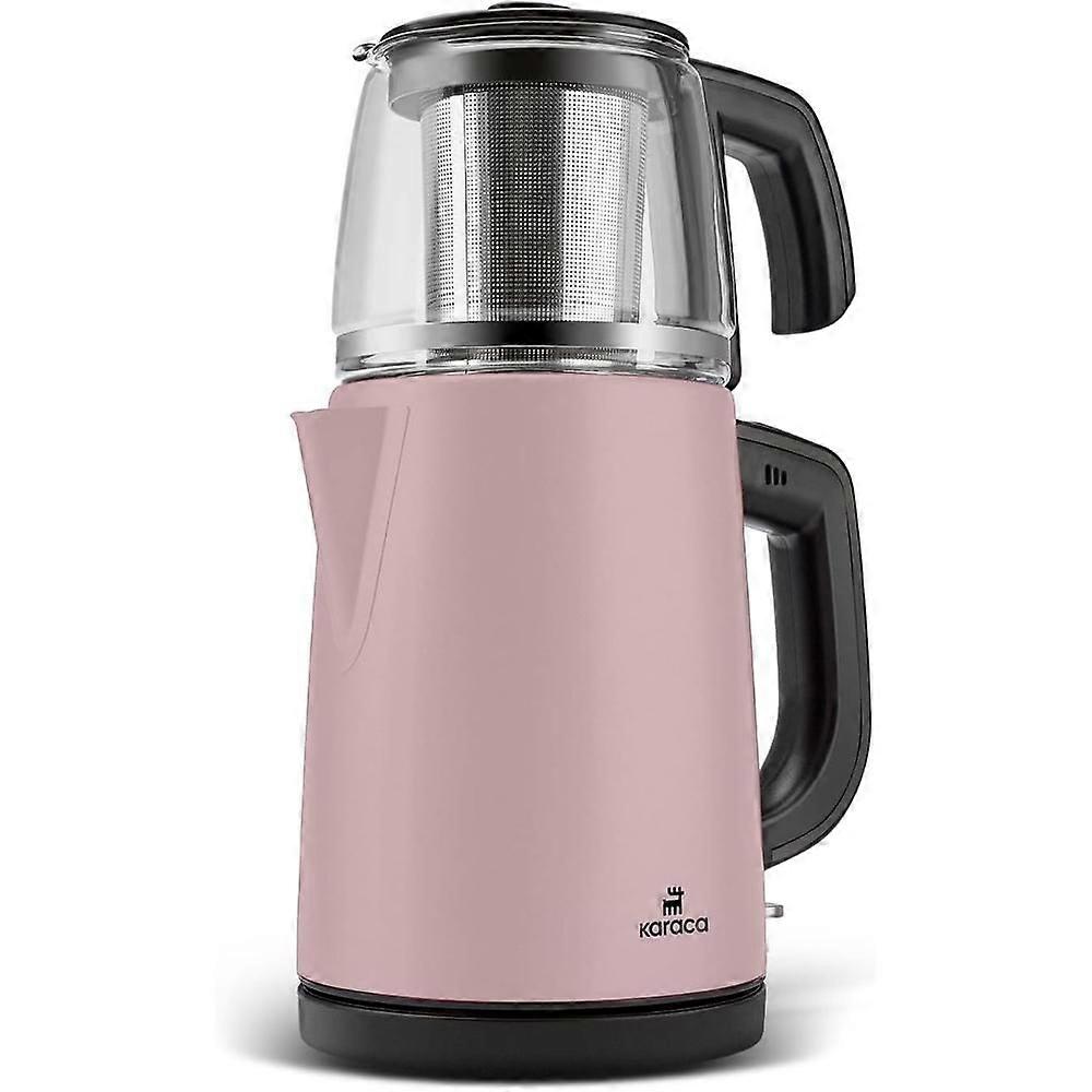 Karaca Theeglas 2 in 1 Stalen Theemachine en Waterkoker Cosmic Lilac