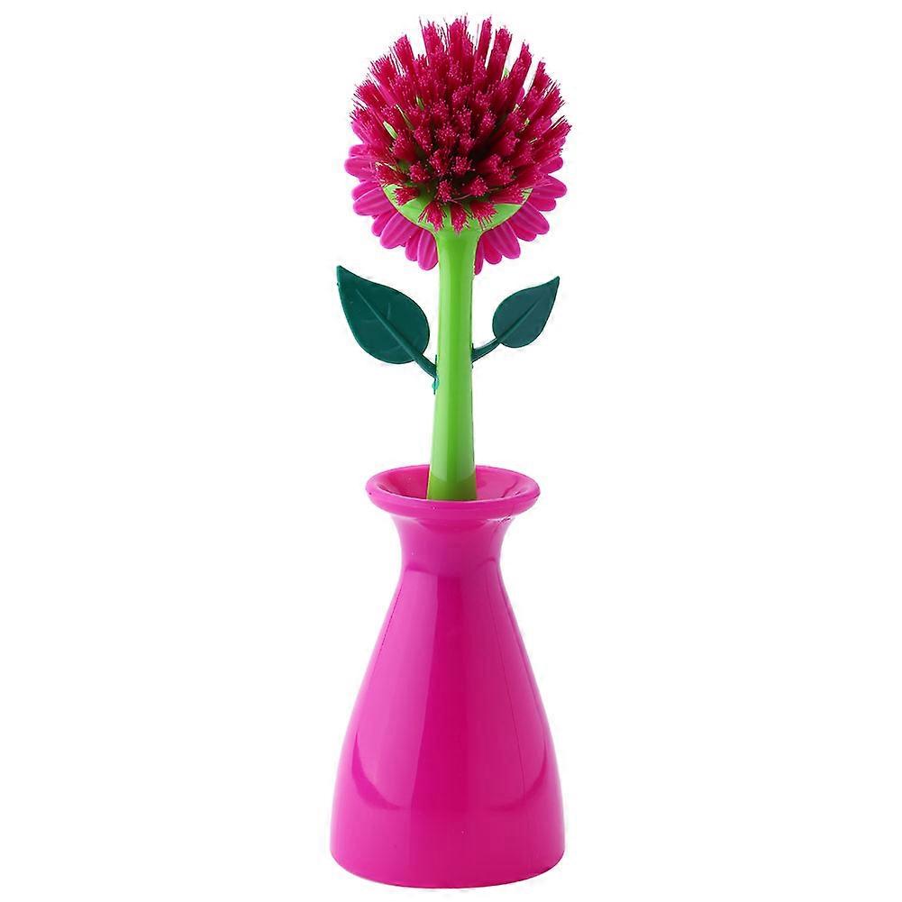 Cleaning Brush Flower Shape | Creative Kitchen Dish Washing Tool | Durable Pan Pot Scrubber | Multi-Color Design