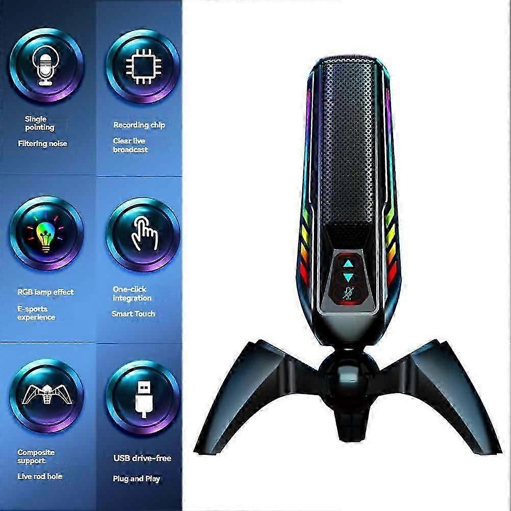 USB Microphone Computer Gaming Microphone for PC Recording Mic Campatible with Desktop Laptop