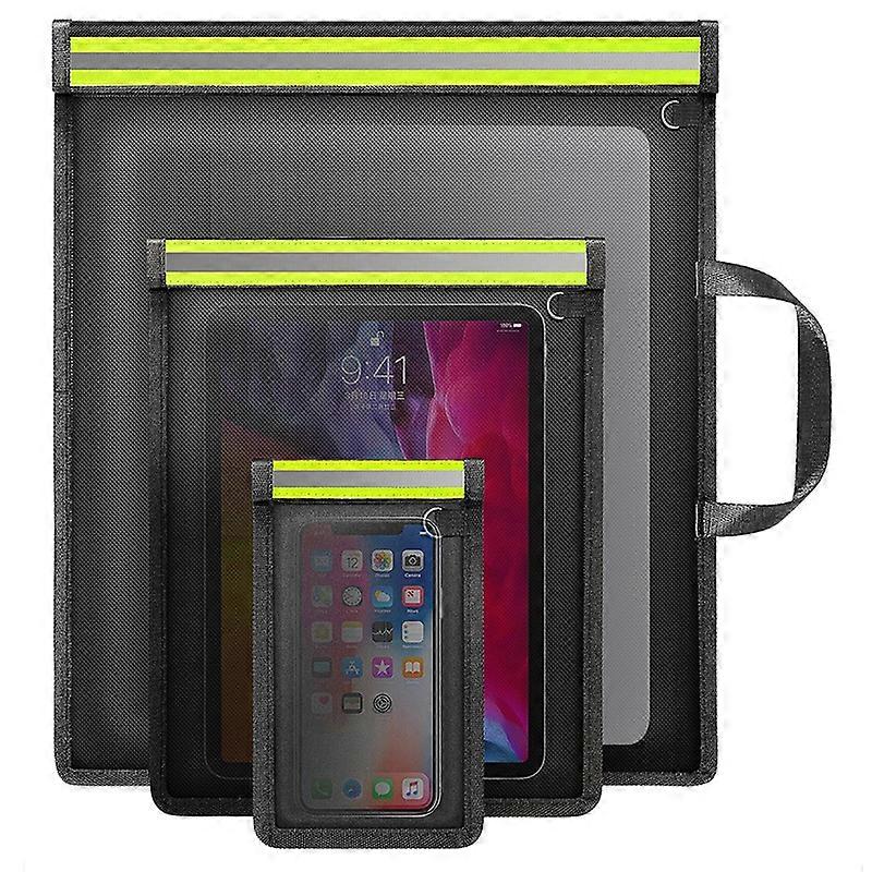 3PCS Faraday Bag Notebook Ipad Signal Blocking Rfid Shielding Phone Bag Anti-Radiation Car Key Radiation Protection Storage Bag