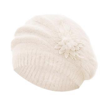 Kvinner Vinter Beret Varm Baggy Lue Strikket Blomst Heklet Lue Casual Lue Gaver