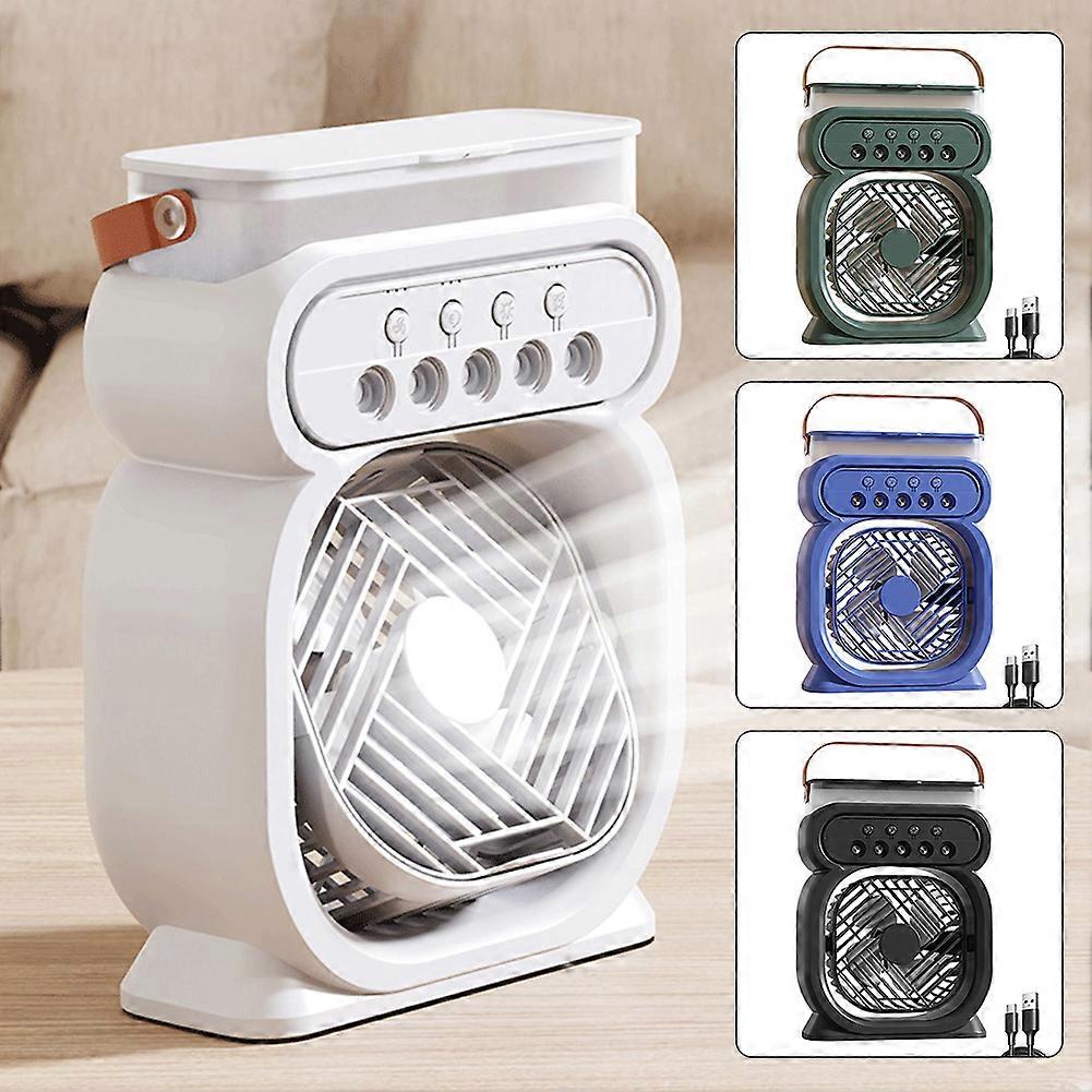 Portable Air Conditioner & Desktop Cooler - USB Rechargeable, 3-Speed Ultra-Quiet Fan, Ice & Water Cooling for Home