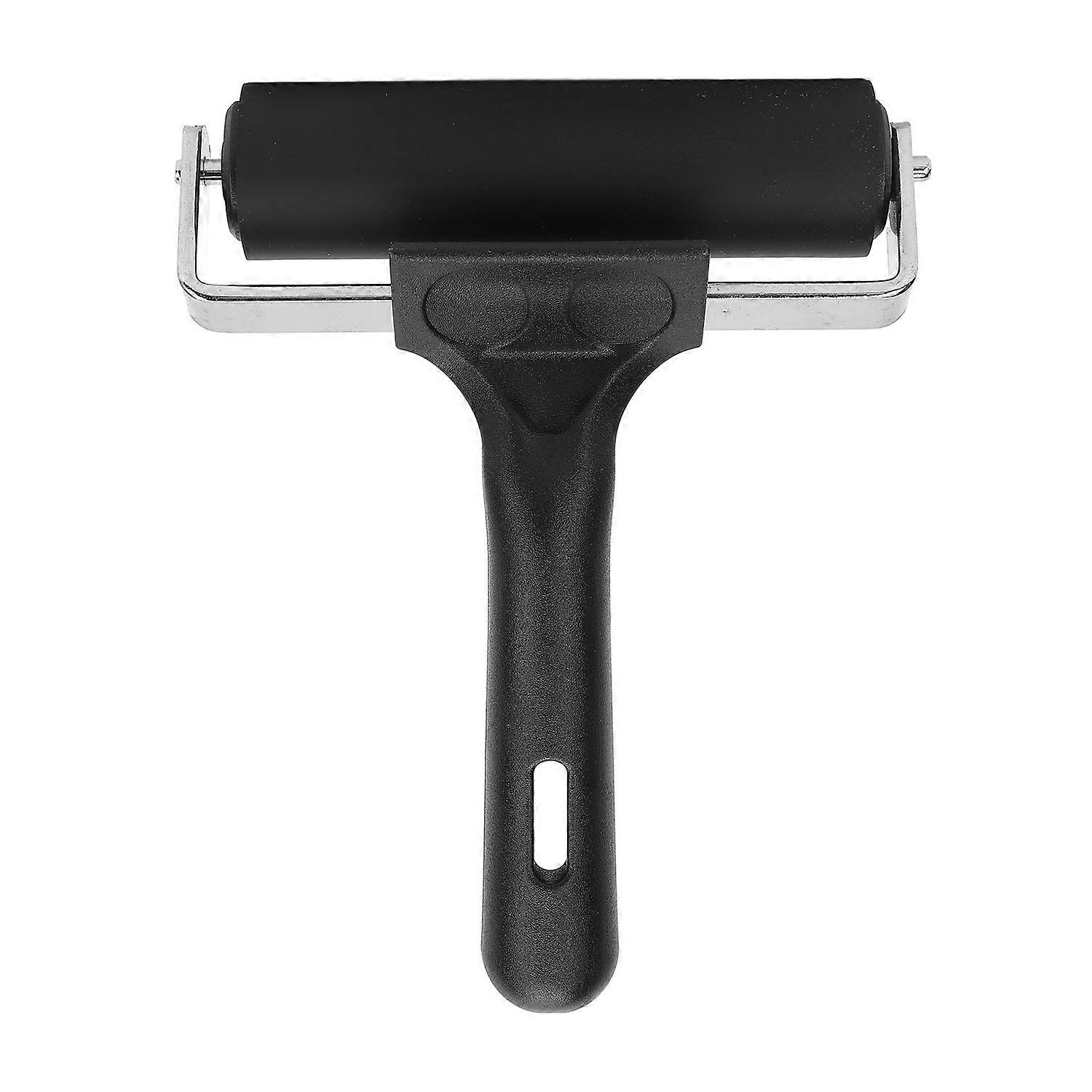 10cm Rubber Brayer Roller Portable Press Roller Tool for Printmaking Inking Block Paper Crafting Sta