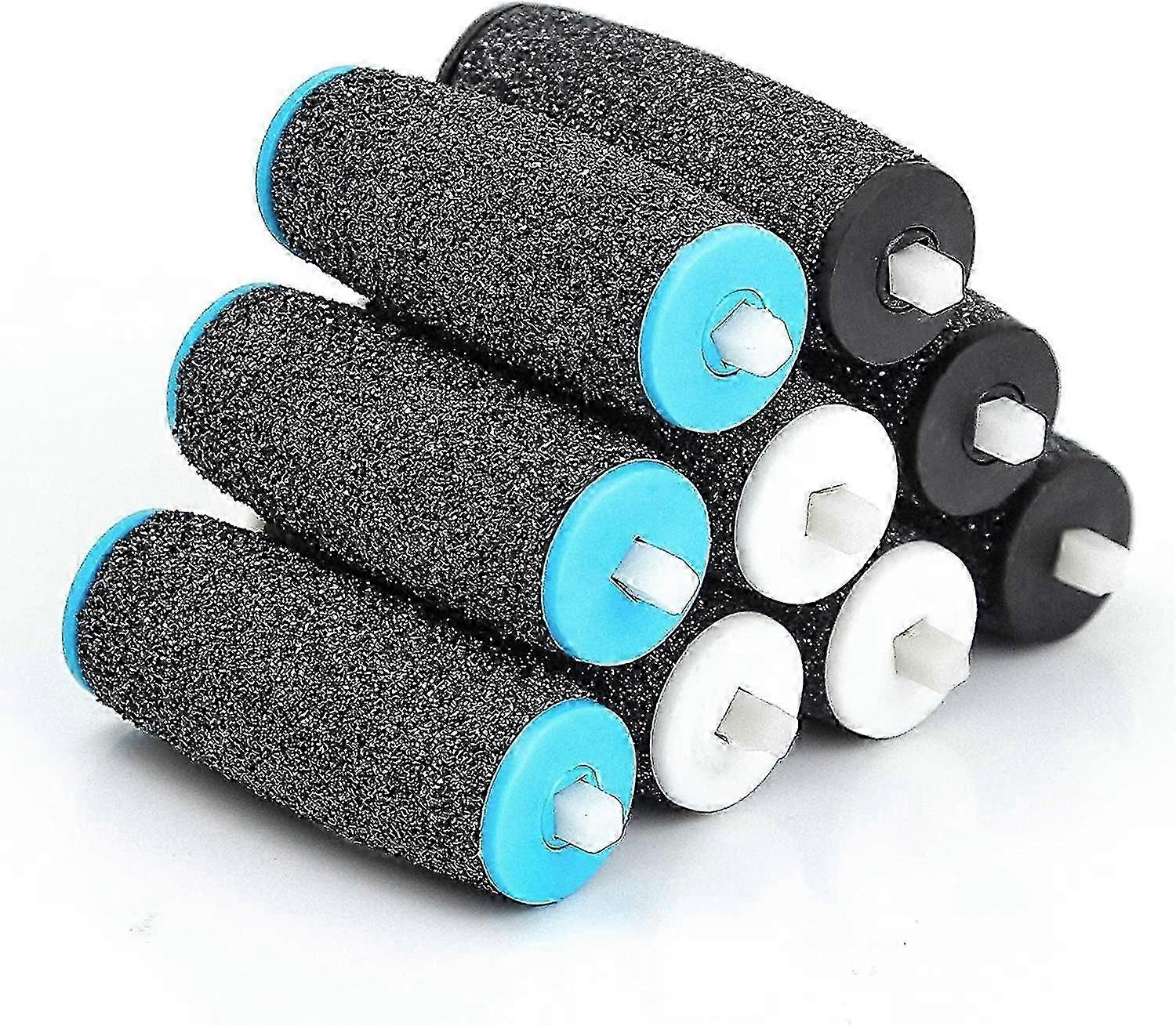 [9 Pack] Scholl Velvet Smooth Pedi Replacement Roller Heads Refills, 3 Types