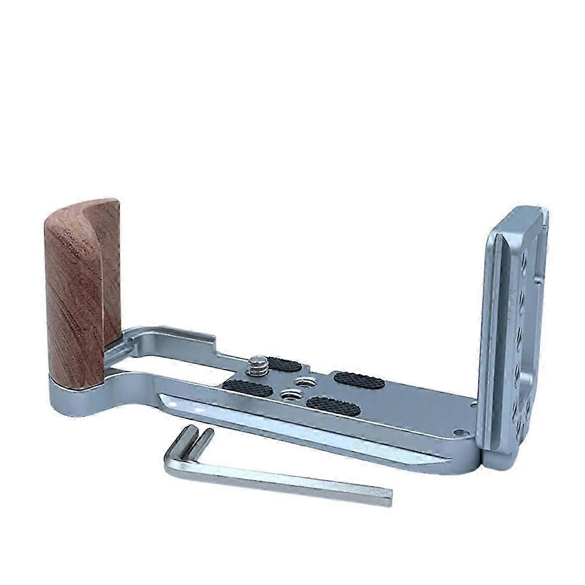 Hand Grip Quick Release Wooden Camera L Plate for XT30 II XT30 XT20 XT10 Camera Grip Handle Silver JN